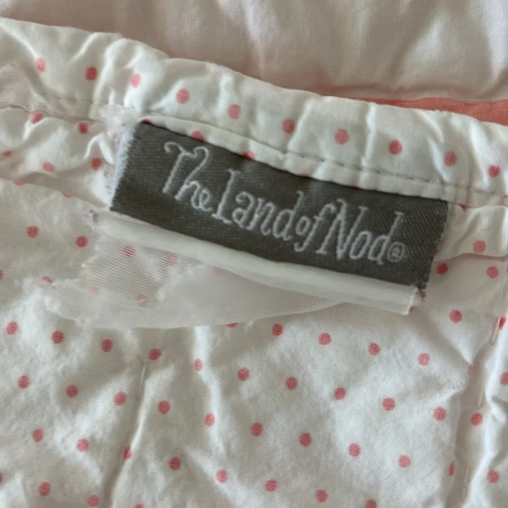 Vintage The Land Of Nod Pink White Striped Cat Throw Baby Blanket‎ Nursery Crib